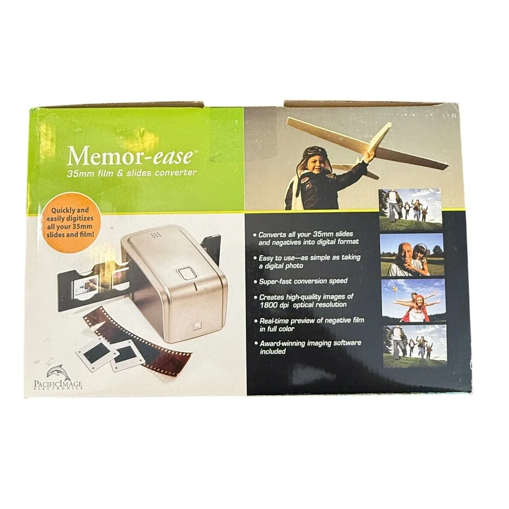 Pacific Image Memor-ease 35mm Film & Slide Converter Scanner 1800dpi USB 2.0